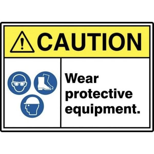 Accuform ANSI ISO CAUTION SAFETY SIGN MRPE648VA MRPE648VA - main